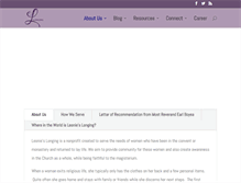 Tablet Screenshot of leonieslonging.org